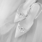 1 Pair Shoe Clips Metal Shoe Buckles Detachable Rhinestone Crystal Shoe Clips