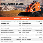 Mini Skid Steer Track Loader   13 5hp Gas Engine Spot Goods Self-pick Up