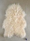 Genuine Icelandic Sheepskin Rug Long Fur Ivory Rug Sheepskin 42x 30 In Approx