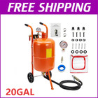 Portable 20 Gallon Pressurized Abrasive Air Sandblaster Sand Blaster W nozzle Us
