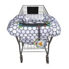 Boppy Preferred Shopping Cart Cover With Storage Pouch  Gray Jumbo Dots With Cha