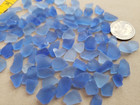 Damage Pure Beach Sea Glass Surf Tumbled Cornflower Blue Small Mosaic Craft V1