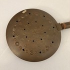 Antique Ornate Bed Warmer Copper And Brass 28    Wood Handle  Made In Denmark