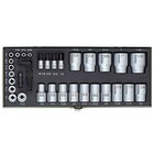 36-piece Set Of Sockets And Bit Sockets For Inch Sizes