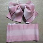 Yukata Pale Pink With Obi  Women s Japanese Kimono  Gently Used Fashion