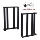 2 Pcs Furniture Legs Rustic Decory C Shape Table Legs heavy Duty Metal Desk L   