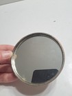 Vintage Silver Lid Hand Mirror Floral Pattern Silver Plated Victorian