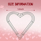 5 Pieces Wire Heart Wreath Frame Heart Shaped Form Floral Love Wreath Flower Met