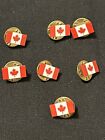 Lot  Of 7 Small Canada Canadian Flag Hat Backpack Tie Lapel Pin