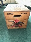 Vintage Budweiser Wooden Crate Box Centennial 1876-1976 Anheuser Busch Bud Beer