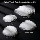 100 Pcs Large Natural White Bulk Ostrich Feathers  14-16 Inch 12-14 Inch 10-1   
