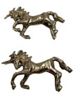 Vintage Cast Pewter Unicorn Figurines Lot Of 3 Fantasy Mini Statues One Damaged