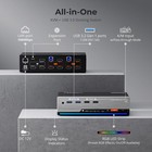Tesmart Hdmi Kvm Switch 3 Monitors 2 Computers 4k60hz Usb 30 Kvm Switch  G2u