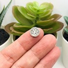 Silver Round Tree Of Life Spacer Charm Beads  9x9mm - Us Seller