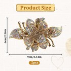 2 Pcs Shoe Clips For Women Decorative  Gold Rhinestone Shoe Clips  Detachable   