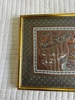 Vintage Professionally Framed Painted Bamboo Like Wood All Silk Asian Tapestry