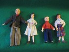 Miniature Vintage Dollhouse Family  4 Dolls