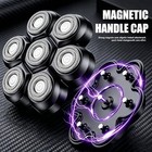 7-blade Magnetic Heads Shaver Blade Replacement For Bald Men  Waterproof Rotary 