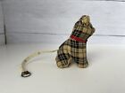 Vintage 1970 s Plaid Sewing Pin Cushion And Tape Measure Dog 