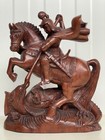 Beautiful Saint George   The Dragon Sculpture In Wood