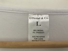 Othread   Co Womens Solid White Sheer Modal Blend Scoop Neck Long Sleeve Shirt L