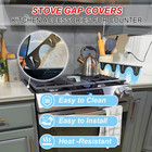Stainless Steel Stove Gap Covers  2 Pack  Adjustable Retractable Length