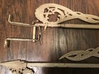 Pair Antique Cast Iron Swing-arm Adjustable Curtain Rods-art Nouveau 1900-1920