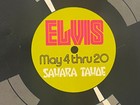 Vintage May 4-20 1973 Sahara Tahoe Elvis Food Menu Record Album Shaped