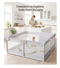 Fodoss Baby Playpen 47x47in - Compact Play Yard For Babies