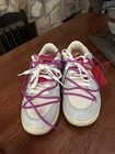 Nike Dunk Low Off-white Lot 45 White purple Low Top Lace-up Men   s Sneakers
