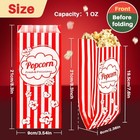 100 Popcorn Bags 1oz  Small Disposable Paper Bags For Popcorn  Mini Containers