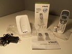 Vtech Cs6114 Dect 6 0 Cordless Phone   Dock W  Caller Id Call Waiting White Grey