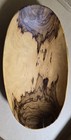 Vintage Spalted Wood Bowl     Artisan Hand-turned Oval Wooden Bowl 