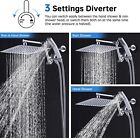 Chrome All Metal Square Shower Head Combo 10  Rain Shower Head Handheld Shower