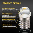 2pcs Cob 0 5w Miniature Torch Lamp Light Dc 6v E10 Screw Base Bulb Warm White