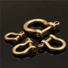 5 50pcs Solid Brass Bow Shackle D-ring Keychain Hook Clasp Connection Leather