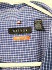 Van Heusen Traveler Men   s Long Sleeve Dress Shirt - Blue Check - Size Xl  17-17 
