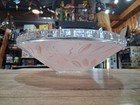 Art Deco Pink Frosted Glass Ceiling Light Shade Vintage Floral Design