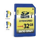 Inland 32gb Class 10 Sdhc Flash Memory Card Standard Full Size X 2  Blue 