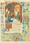 Circa 1500 Illuminated Manuscript Leaf With The Coronation Of The Virgin