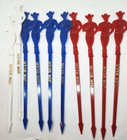 10 Jim Beam Cowboy Drink Stirrer Swizzle Stick Red White Blue