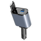 Retractable Car Charger 4 In 1 Fast Car Phone Charger 18w With Usb Type C Cable
