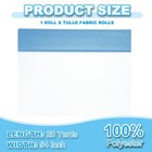Tulle Fabric Rolls  54 Inch By 20 Yards Fabric Spool Tulle  Grey Blue