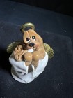 Handmade Clay Cocker Spaniel Angel Dog Figurine