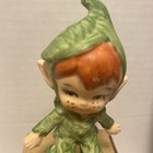 Vintage Green Pixie Elf 4  Tall  1950- 1960 s Japan Hand Painted