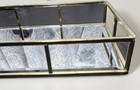 Gold Mirrored Vanity Tray Rectangular Metal Jewelry Perfume Organizer 11 5x6 5