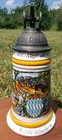 Antique German Reservistenkrug Beer Stein Regt Nr 71 Cassel 1909-12 Cannon Lid