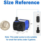 Small Fountain Pump For Water Feature  Fish Tank Indoor Or Outdoor Pond Fountain