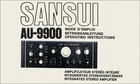 Sansui Au 9900   Au 11000 Amplifier Service     Operators Manuals  in Color 