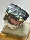 Sterling Silver Hammered Dome Ring 10 7g Size 6 75